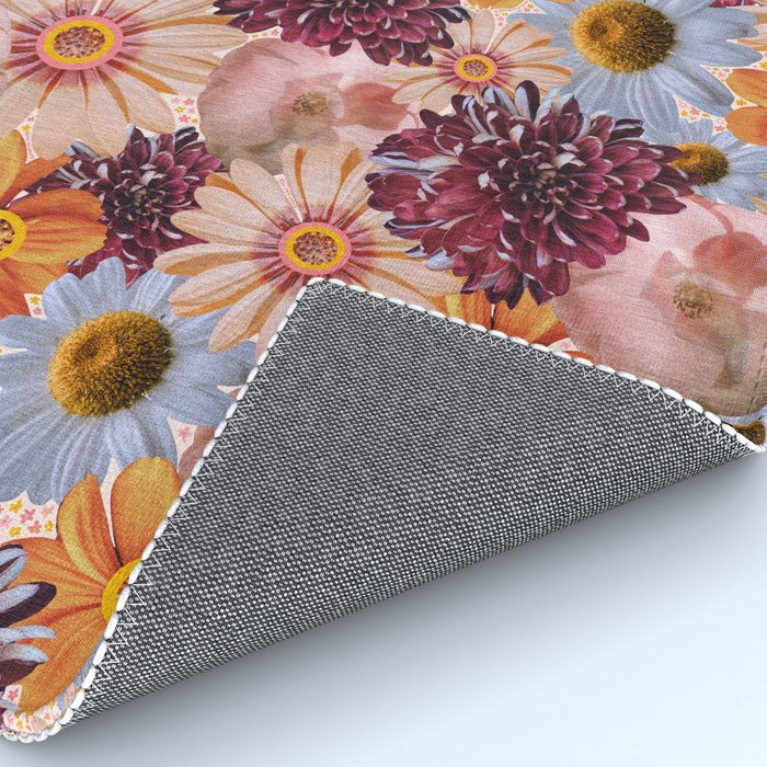 Flower Collage Print Rug Gallery Image 4