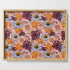 Flower Collage Print Serving Tray Gallery Image 1