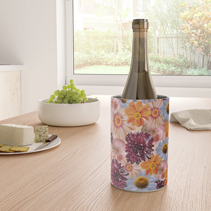 Flower Collage Print Wine Chiller Gallery Image 4