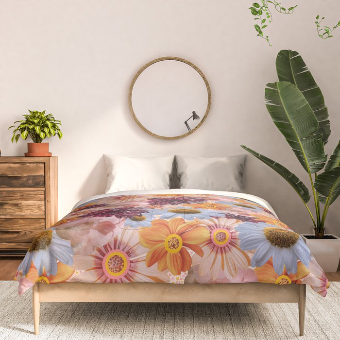 Flower Collage Print Comforter Gallery Image 3