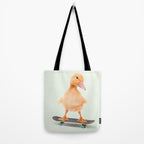 Skateboarding Duck Tote Bag Gallery Image 2