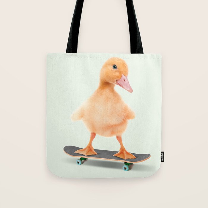 Skateboarding Duck Tote Bag Gallery Image 1