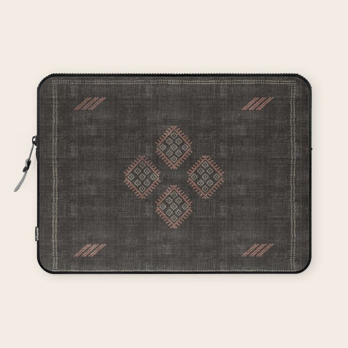 Kilim in Black and Pink Laptop Sleeve Gallery Image 1