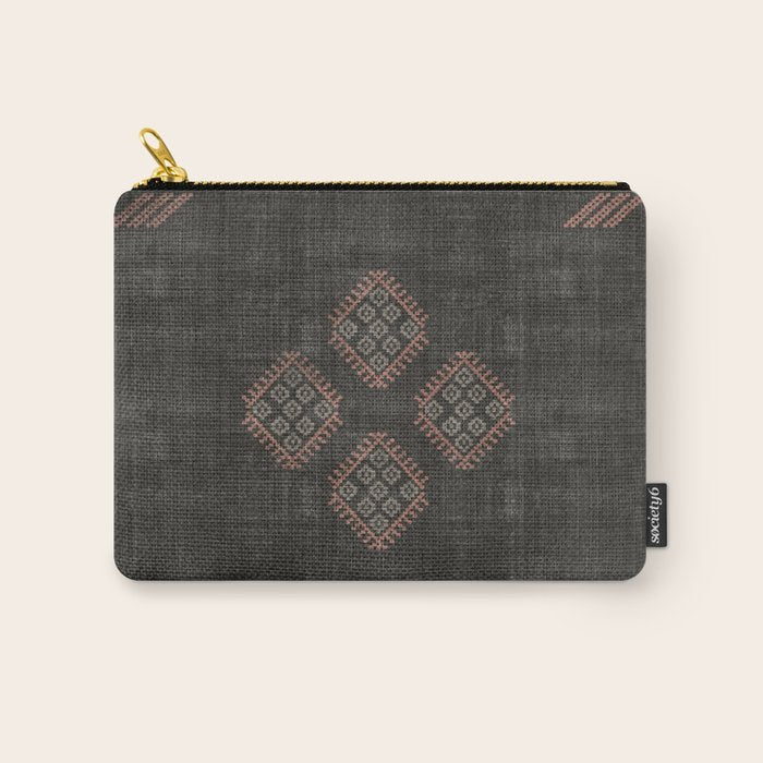 Kilim in Black and Pink Carry All Pouch Gallery Image 1