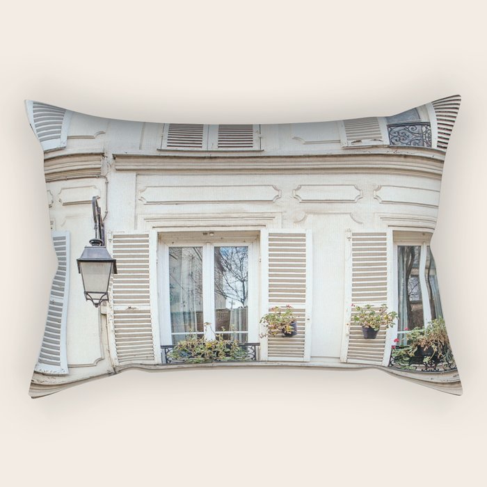 Montmartre Charm - Paris Travel Photography Rectangular Pillow Gallery Image 1