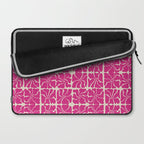 Monochrome fuchsia pink flowers Laptop Sleeve Gallery Image 2