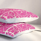 Monochrome fuchsia pink flowers Pillow Sham Gallery Image 3