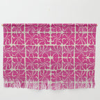 Monochrome fuchsia pink flowers Wall Hanging Gallery Image 1