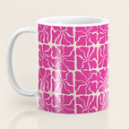 Monochrome fuchsia pink flowers Coffee Mug Gallery Image 3