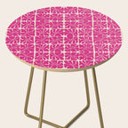 Monochrome fuchsia pink flowers Side Table Gallery Image 2