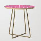 Monochrome fuchsia pink flowers Side Table Gallery Image 1