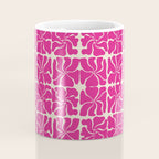 Monochrome fuchsia pink flowers Coffee Mug Gallery Image 4