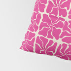Monochrome fuchsia pink flowers Pillow Sham Gallery Image 4