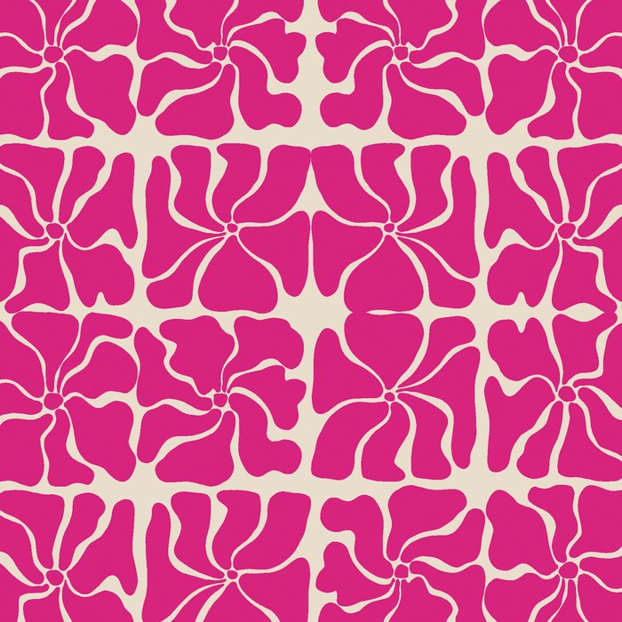 Monochrome fuchsia pink flowers Coffee Mug Gallery Image 2