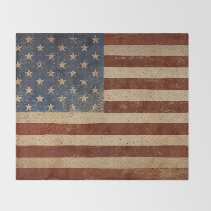 Flag US Flag American America Old Glory USA Throw Blanket Gallery Image 2