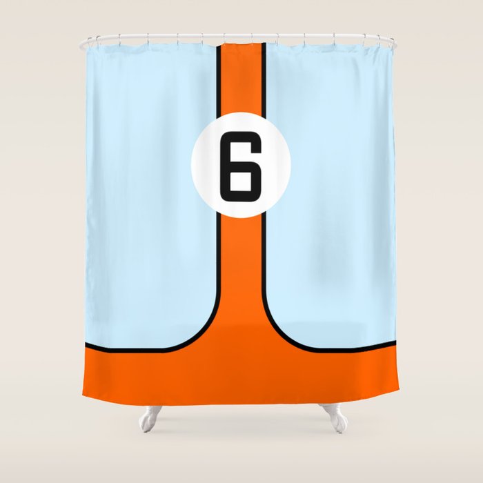 Gulf Le Mans Tribute design Shower Curtain Gallery Image 1
