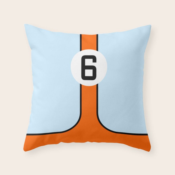 Gulf Le Mans Tribute design Throw Pillow Gallery Image 6
