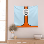 Gulf Le Mans Tribute design Wall Tapestry Gallery Image 2