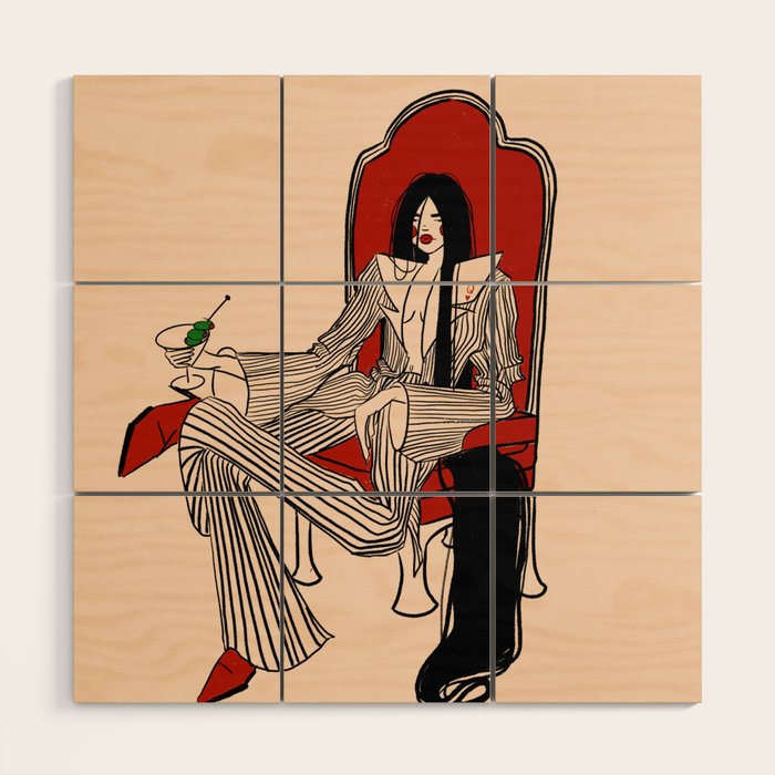 Queen of Hearts Wood Wall Art Gallery Image 1