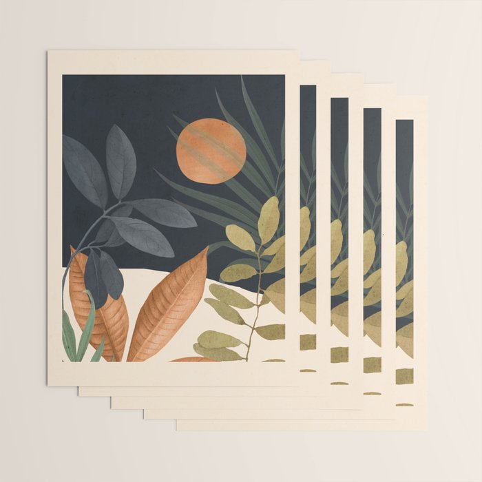 Abstract Art Tropical Leaves 122 Wrapping Paper Gallery Image 3