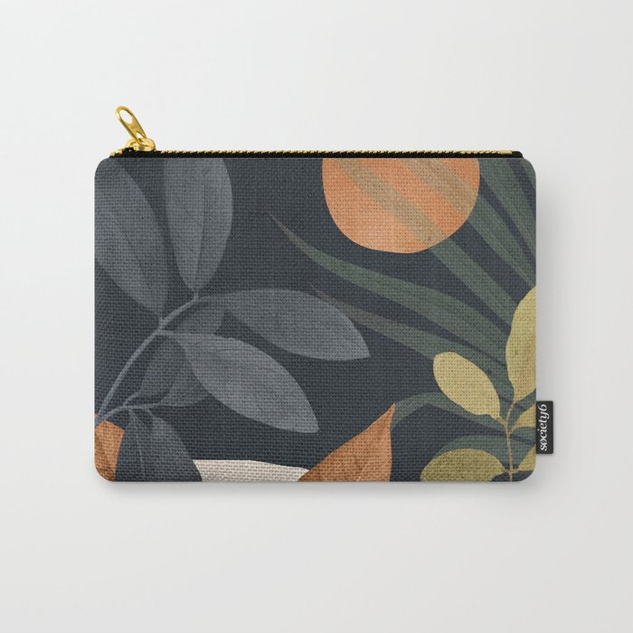 Abstract Art Tropical Leaves 122 Carry All Pouch Gallery Image 1