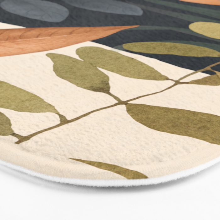 Abstract Art Tropical Leaves 122 Bath Mat Gallery Image 3