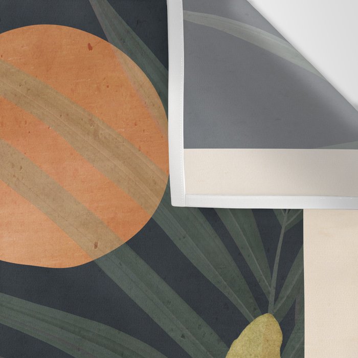 Abstract Art Tropical Leaves 122 Wall Tapestry Gallery Image 3