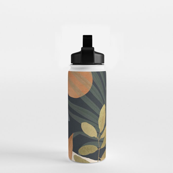 Abstract Art Tropical Leaves 122 Water Bottle Gallery Image 2