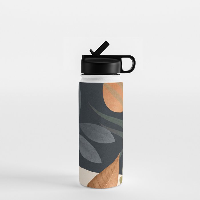 Abstract Art Tropical Leaves 122 Water Bottle Gallery Image 1
