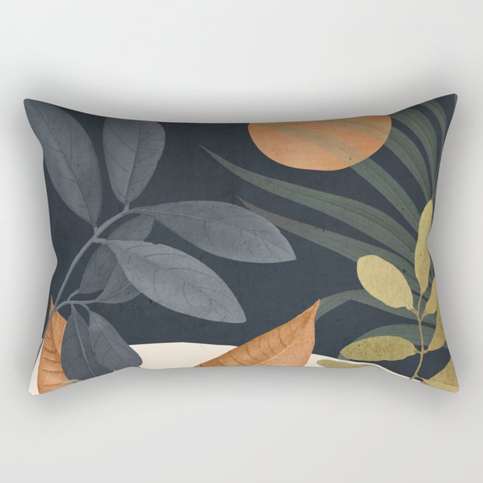 Abstract Art Tropical Leaves 122 Rectangular Pillow Gallery Image 1