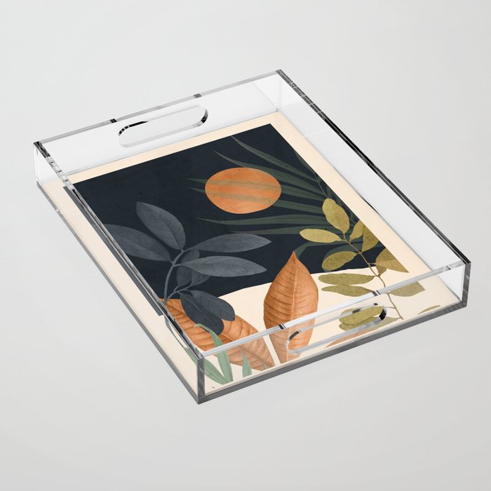 Abstract Art Tropical Leaves 122 Acrylic Tray Gallery Image 1