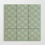 Bows & Ribbons Pattern XXVIII Pastel Mint Green Wood Wall Art Gallery Image 1