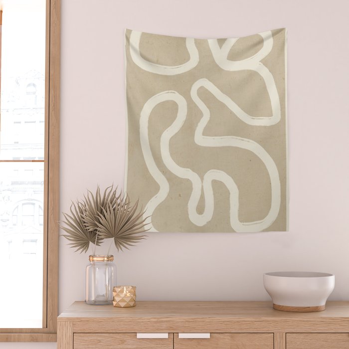 Abstract line art 73 Wall Tapestry Gallery Image 2