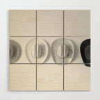 Cowboy Hat Wall - Black and White Wood Wall Art Gallery Image 1