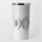 Cowboy Hat Wall - Black and White Travel Mug Gallery Image 1
