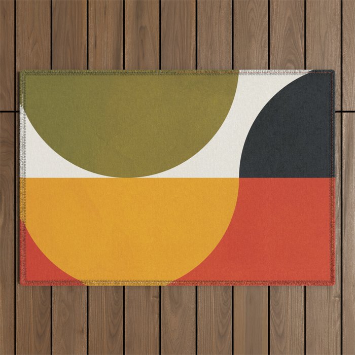Attached Abstraction 10 Outdoor Rug Gallery Image 1