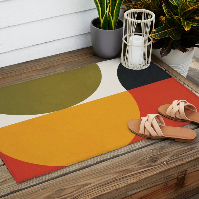 Attached Abstraction 10 Outdoor Rug Gallery Image 2