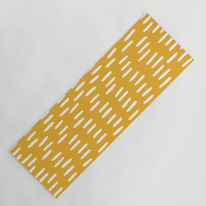 Boho Raindrops on Yellow Yoga Mat Gallery Image 1