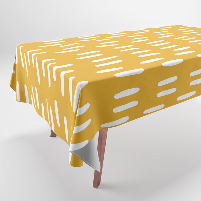Boho Raindrops on Yellow Tablecloth Gallery Image 1