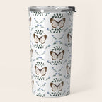 Elegant Watercolor Butterfly with Botanical Frame Travel Mug Gallery Image 2