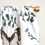 Elegant Watercolor Butterfly with Botanical Frame Window Curtain Gallery Image 2