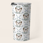 Elegant Watercolor Butterfly with Botanical Frame Travel Mug Gallery Image 3