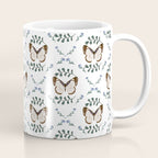 Elegant Watercolor Butterfly with Botanical Frame Coffee Mug Gallery Image 1