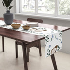 Elegant Watercolor Butterfly with Botanical Frame Table Runner Gallery Image 2