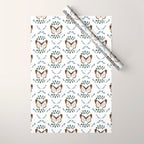 Elegant Watercolor Butterfly with Botanical Frame Wrapping Paper Gallery Image 1