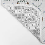 Elegant Watercolor Butterfly with Botanical Frame Bath Mat Gallery Image 2