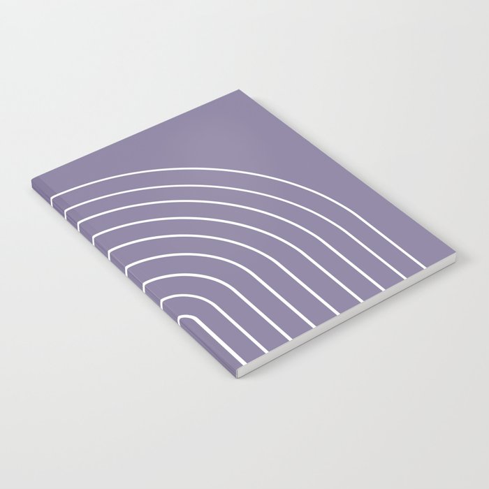 Minimal Arch XXXII Lavender Purple Modern Geometric Lines Notebook Gallery Image 2