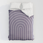 Minimal Arch XXXII Lavender Purple Modern Geometric Lines Duvet Cover Gallery Image 6