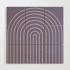 Minimal Arch XXXII Lavender Purple Modern Geometric Lines Wood Wall Art Gallery Image 1