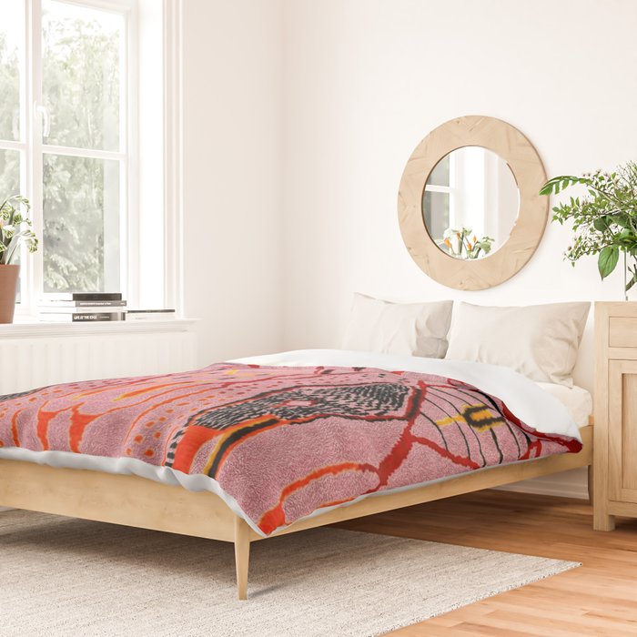 Traditional Pink Moroccan Rug Artwork Duvet Cover Gallery Image 2